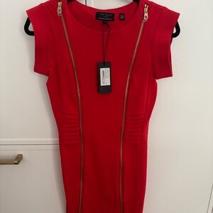 Beautiful dark orange/red Ted Baker cocktail dress